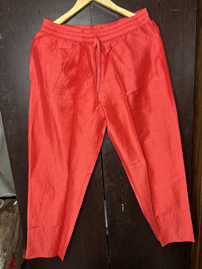 Coral Cotton Silk Suit - Image 9