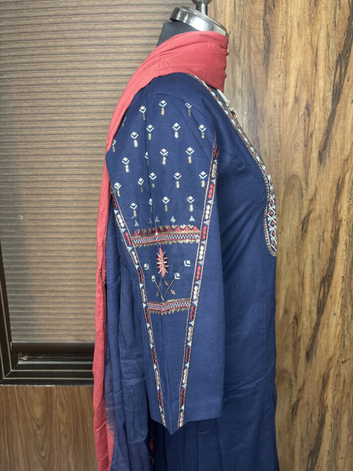 Blue Handloom Cotton Suit - Image 6