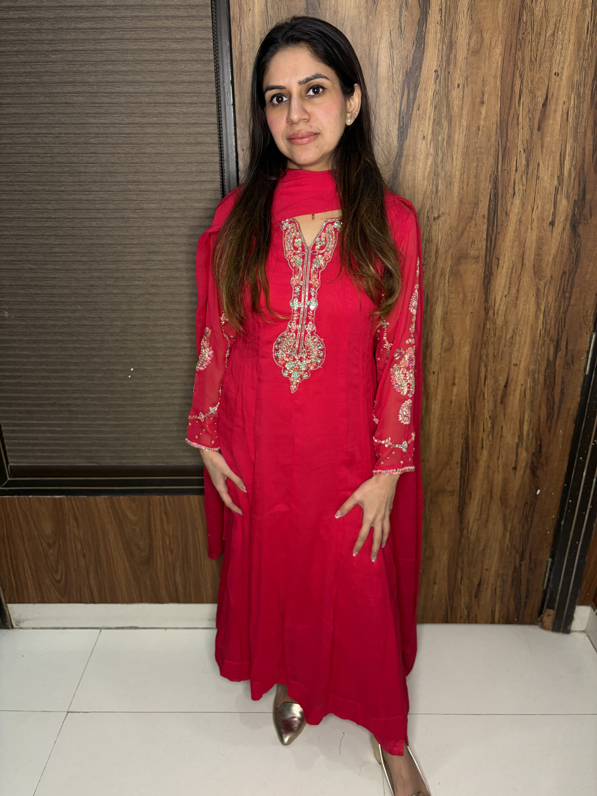 IMG_2574-scaled-1.jpg Viscose Georgette Anarkali Suit - Image 1