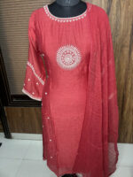 Rust Mul Chanderi Suit