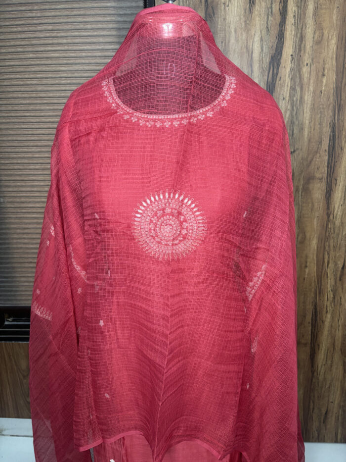 Rust Mul Chanderi Suit - Image 6