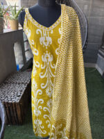 Yellow  Noodle Strap Cotton Suit - Image 2