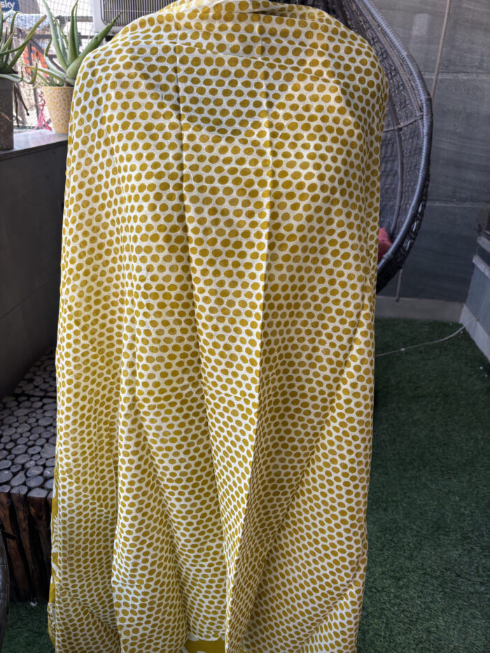 Yellow  Noodle Strap Cotton Suit - Image 4