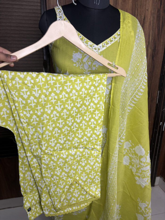 Green Noodle cotton Suit - Image 4