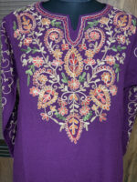 Wine Cot Wool Pheran - Image 2