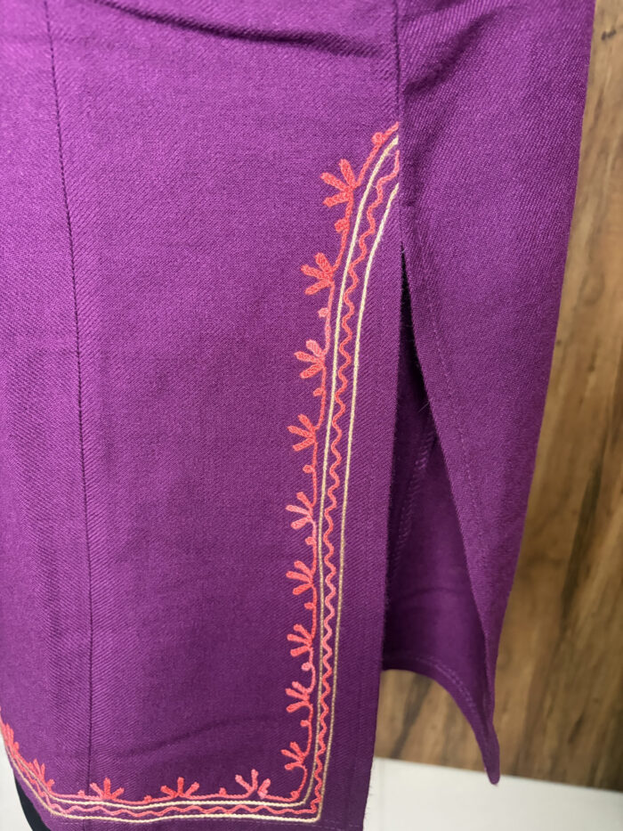 Wine Cot Wool Pheran - Image 5