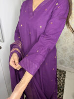 Wine Handloom Suit - Image 6