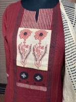 Patch Work Handloom Cotton Suit - Image 2