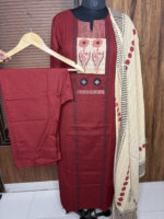 Patch Work Handloom Cotton Suit - Image 3