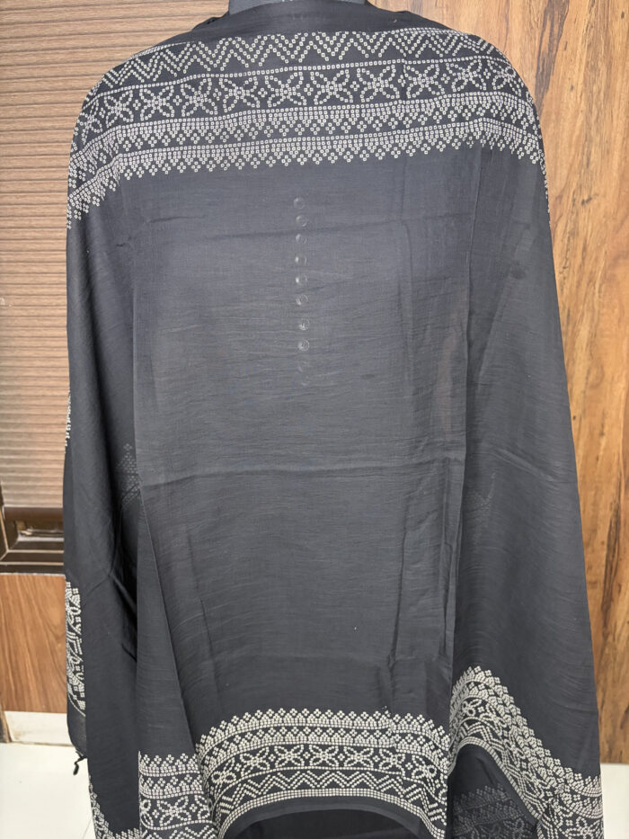 The Black handloom Cotton Suit - Image 6