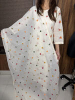 White Shiffali Cotton Suit - Image 2