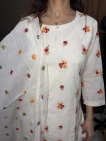 White Shiffali Cotton Suit - Image 3