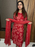 Keyhole Neck Handloom Cotton Suit