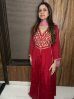 The Red Chinon Anarkali