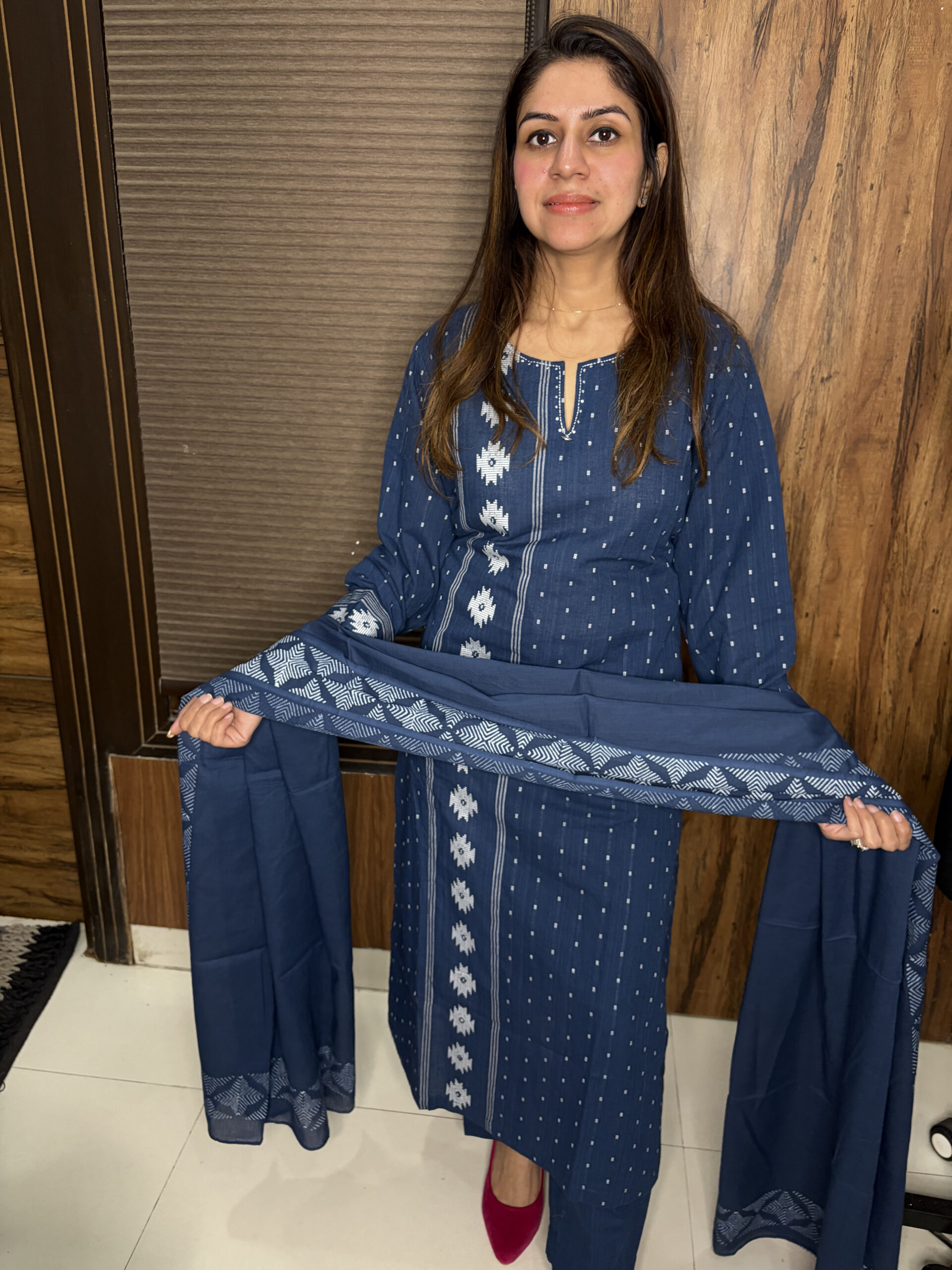 IMG_4059-2-scaled-1.jpg The Blue Handloom Cotton Suit - Image 1