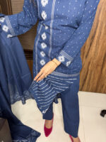 The Blue Handloom Cotton Suit - Image 5