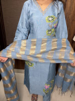 Blue Embroidered Suit - Image 3