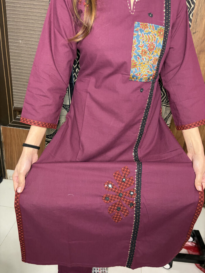 Cotton Applique Suit - Image 3