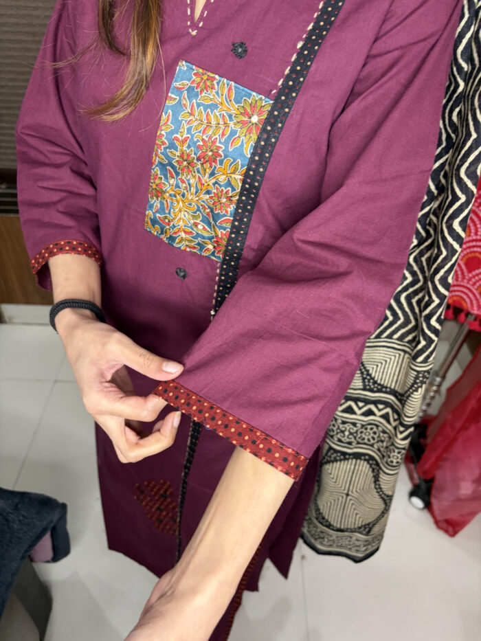 Cotton Applique Suit - Image 4