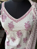 White Noodle Strap Cotton Suit - Image 2