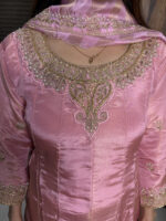 Pink Handwork Anarkali - Image 5