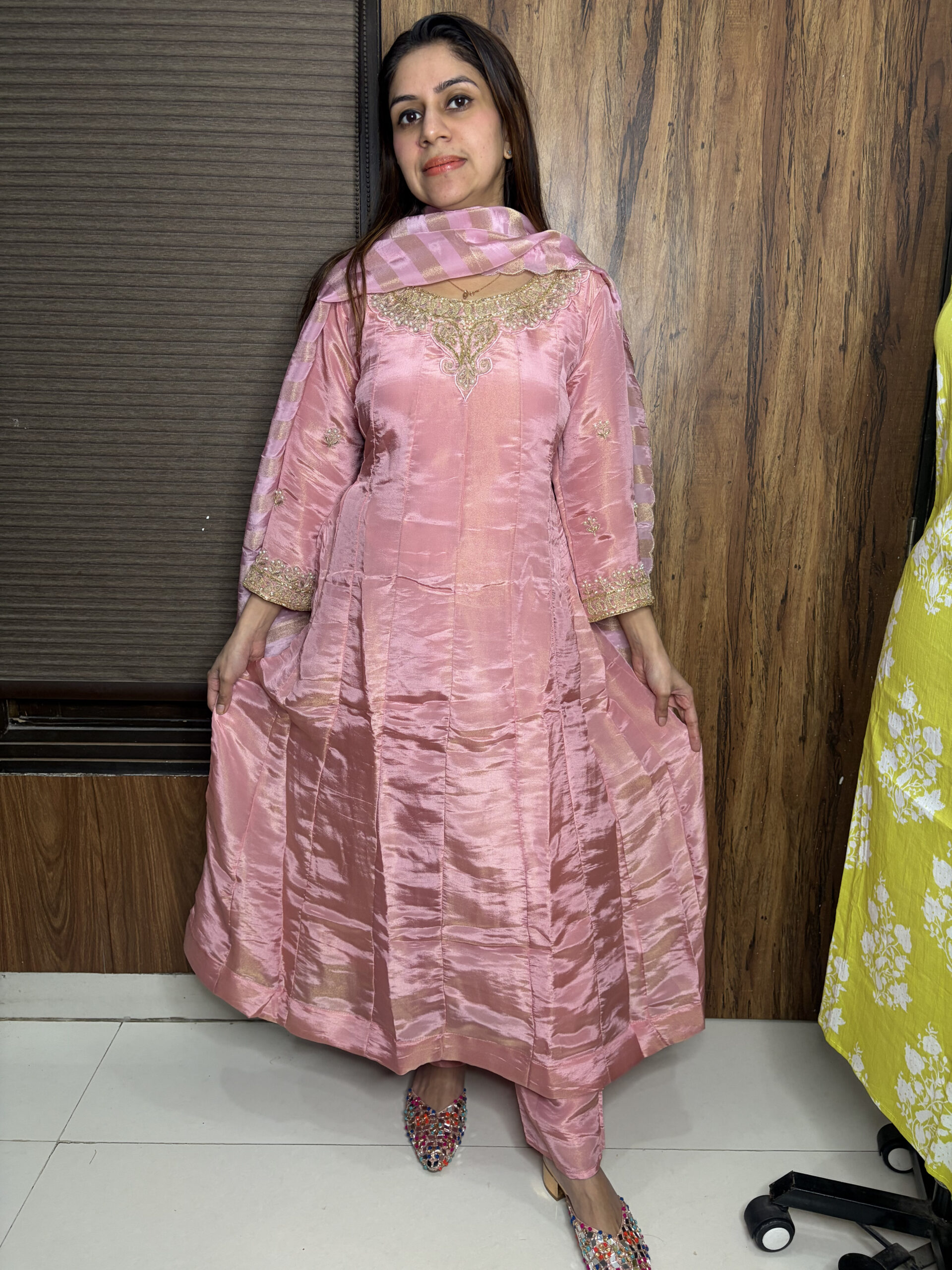 IMG_4300-scaled-1.jpg Pink Handwork Anarkali - Image 1