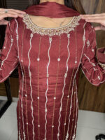 Pure Chinnon Handwork Sharara - Image 3