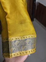 Yellow Jacquard  Silk  - Image 4