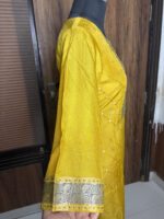 Yellow Jacquard  Silk  - Image 5