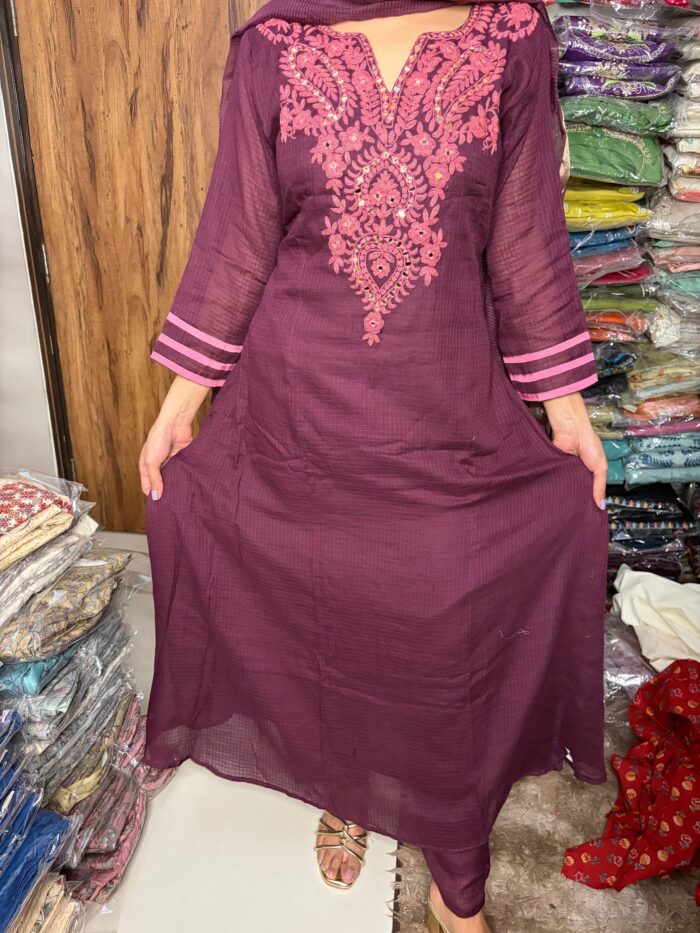 Kota A line Suit  Fabric Kota Cotton - Image 5