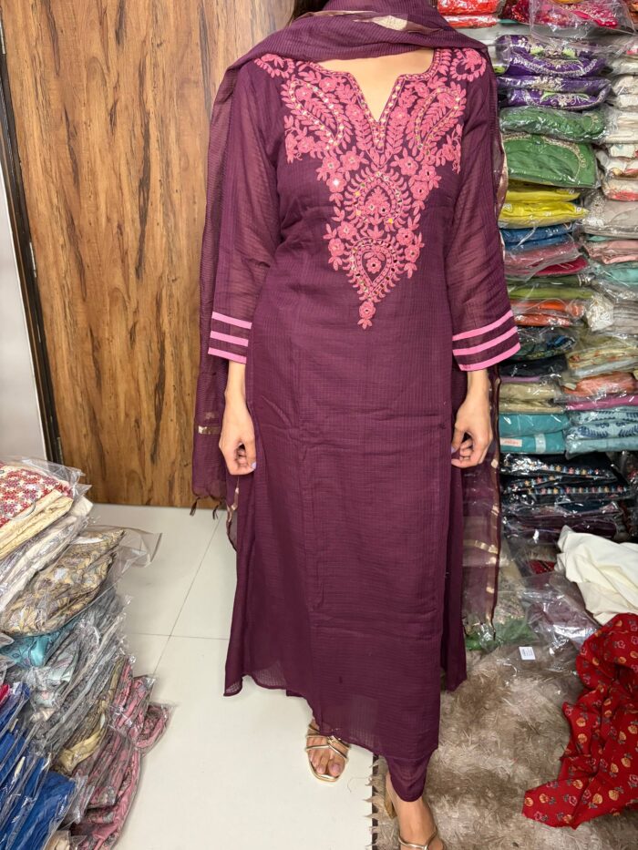 Kota A line Suit  Fabric Kota Cotton - Image 4