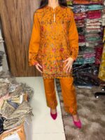 Aari Work Cord Sets Fabric Pashmina - Image 5